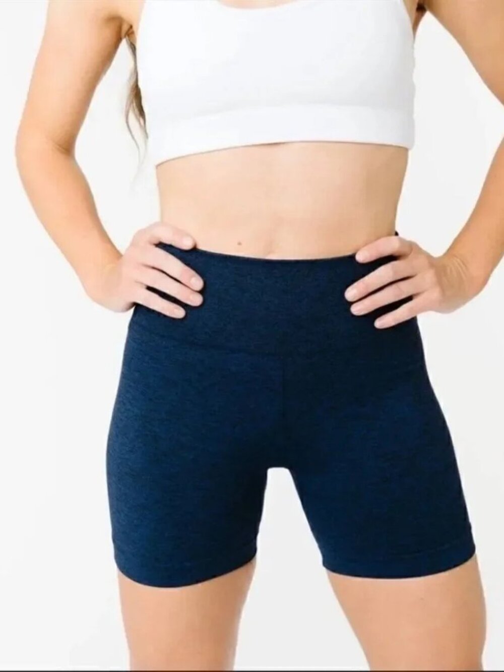 ZYIA Dark Navy Seamless Hustle Shorts